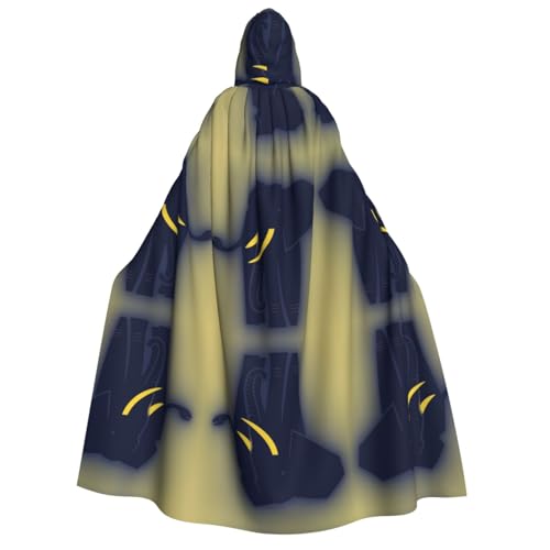 FHIZOAL Umhang mit Elefanten-Silhouette, mit Kapuze, Vampir, Hexe, Umhang, Halloween, Weihnachten, Cosplay, Kostüme, Themenpartys von FHIZOAL