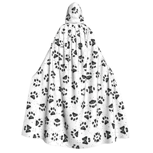 FHIZOAL Umhang mit Hundepfotenmuster für Erwachsene, mit Kapuze, Vampir, Hexe, Umhang, Halloween, Weihnachten, Cosplay, Kostüme, Themenpartys FHIZOAL Umhang mit Hundepfotenmuster für Erwachsene, mit Kapuze, Vampir, Hexe, Umhang, Halloween, Weihnachten, Cosplay, Kostüme, Themenpartys von FHIZOAL