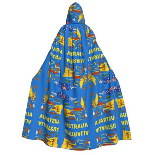 FHIZOAL Umhang mit Kapuze für Erwachsene, Motiv: Australien-Karte, Vampir, Hexe, Umhang, Halloween, Weihnachten, Cosplay, Kostüme, Themenpartys FHIZOAL Umhang mit Kapuze für Erwachsene, Motiv: Australien-Karte, Vampir, Hexe, Umhang, Halloween, Weihnachten, Cosplay, Kostüme, Themenpartys von FHIZOAL