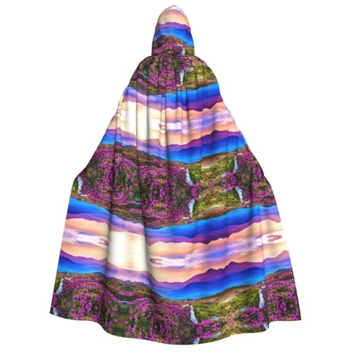 FHIZOAL Umhang mit Kapuze für Erwachsene, Motiv: Berg, Blumenlandschaft, Vampir, Hexe, Umhang, Halloween, Weihnachten, Cosplay, Kostüme, Themenpartys FHIZOAL Umhang mit Kapuze für Erwachsene, Motiv: Berg, Blumenlandschaft, Vampir, Hexe, Umhang, Halloween, Weihnachten, Cosplay, Kostüme, Themenpartys von FHIZOAL