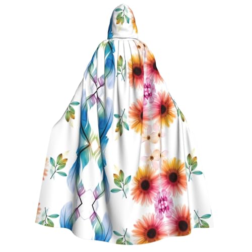 FHIZOAL Umhang mit Kapuze für Erwachsene, Motiv: Blumenblätter, Vampir, Hexe, Umhang, Halloween, Weihnachten, Cosplay, Kostüme, Themenpartys FHIZOAL Umhang mit Kapuze für Erwachsene, Motiv: Blumenblätter, Vampir, Hexe, Umhang, Halloween, Weihnachten, Cosplay, Kostüme, Themenpartys von FHIZOAL