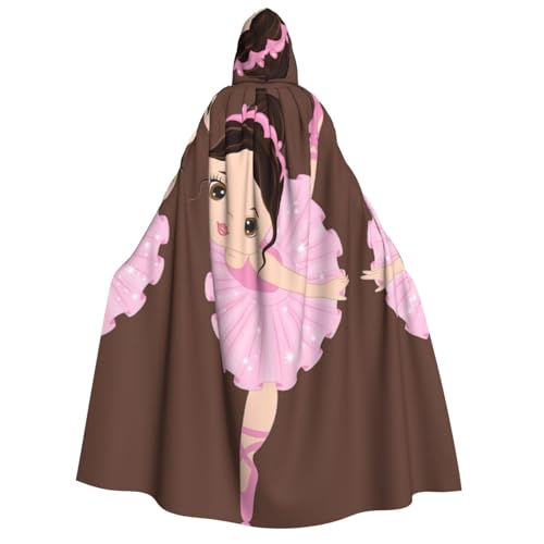 FHIZOAL Umhang mit Kapuze für Erwachsene, Motiv: kleine Ballerina, tanzendes Mädchen, Vampir, Hexe, Umhang für Halloween, Weihnachten, Cosplay, Mottopartys FHIZOAL Umhang mit Kapuze für Erwachsene, Motiv: kleine Ballerina, tanzendes Mädchen, Vampir, Hexe, Umhang für Halloween, Weihnachten, Cosplay, Mottopartys von FHIZOAL