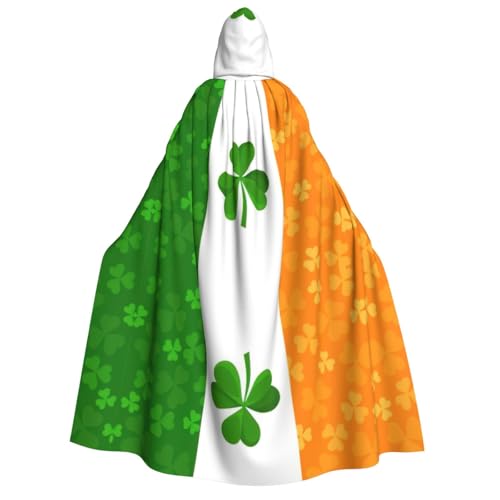 FHIZOAL Umhang mit irischer Flagge, mit Kapuze, Vampir-Hexe, für Halloween, Weihnachten, Cosplay, Motto-Partys FHIZOAL Umhang mit irischer Flagge, mit Kapuze, Vampir-Hexe, für Halloween, Weihnachten, Cosplay, Motto-Partys von FHIZOAL