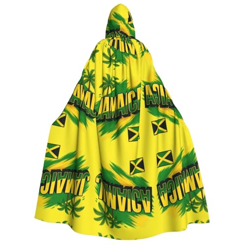 Umhang mit Kapuze für Erwachsene, Jamaika-Flagge, Vampir, Hexe, Umhang, Halloween, Weihnachten, Cosplay, Kostüme, Themenpartys von FHIZOAL