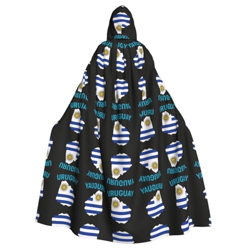 Umhang mit Uruguay-Flagge, mit Kapuze, für Halloween, Weihnachten, Hexe, Vampire, Sensenmann, Kostüm, Cosplay, Party Umhang mit Uruguay-Flagge, mit Kapuze, für Halloween, Weihnachten, Hexe, Vampire, Sensenmann, Kostüm, Cosplay, Party von FHIZOAL