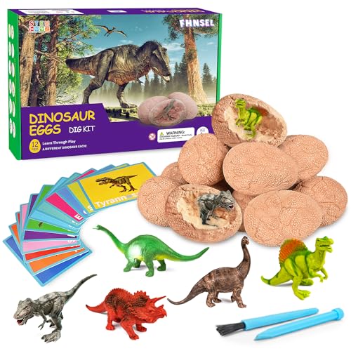 Dinosaurier Egg Toy für Kinder,Ausgraben Dino Ei Spielzeug,Includes 12 Dinosaurs Eggs and Discover 12 Cute Dinosaurs,Ausgrabungsset Archäologie,Spielzeug,Geschenke für 6 7 8 9 10-12 Jungen und Mädchen Dinosaurier Egg Toy für Kinder,Ausgraben Dino Ei Spielzeug,Includes 12 Dinosaurs Eggs and Discover 12 Cute Dinosaurs,Ausgrabungsset Archäologie,Spielzeug,Geschenke für 6 7 8 9 10-12 Jungen und Mädchen von FHNSEL