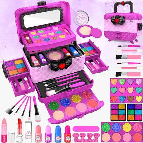 Kinderschminke Schminkkoffer Mädchen Schminke Spielzeug, 54 PCS Waschbar Schminke Kinder Make Up Set Mädchen Spielzeug,Geburtstags Geschenke Spielzeug für ab 3 4 5 6 7 8 9 10 11 12+ Jahre Mädchen Kinderschminke Schminkkoffer Mädchen Schminke Spielzeug, 54 PCS Waschbar Schminke Kinder Make Up Set Mädchen Spielzeug,Geburtstags Geschenke Spielzeug für ab 3 4 5 6 7 8 9 10 11 12+ Jahre Mädchen von FHNSEL