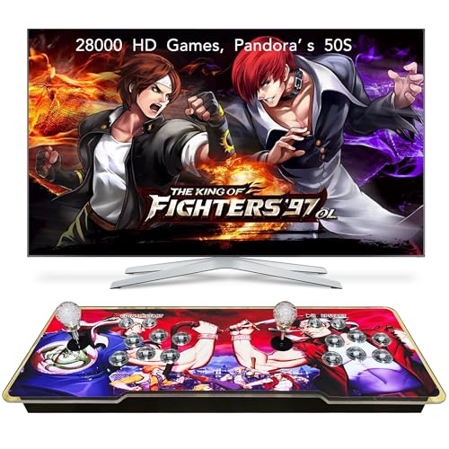 FHYRGF [30000 Spiele in 1] 70S Pandora Box Arcade Spielekonsole kompatibel mit PC und Projektor und TV, 3D-Spiele für 1 bis 4 Spieler, Dual-Joystick Lieblingsliste Spielkategorie von FHYRGF