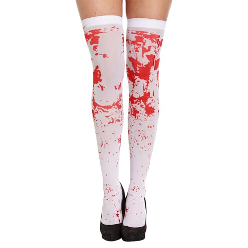 FIANA FASHIONS Halloween Blutige Socken Frauen Weiß Blutflecken Socken Zombie Cheerleader Strümpfe Kniehohe Strumpfhose FIANA FASHIONS Halloween Blutige Socken Frauen Weiß Blutflecken Socken Zombie Cheerleader Strümpfe Kniehohe Strumpfhose von FIANA FASHIONS