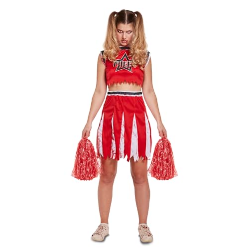 FIANA FASHIONS Zombie-Cheerleader-Kostüm für Erwachsene – Einheitsgröße – Gruseliges Halloween-Kostüm – Untoter Geist Cheerleader – Gruseliges Horror-Cosplay-Kostüm für Frauen oder Teenager FIANA FASHIONS Zombie-Cheerleader-Kostüm für Erwachsene – Einheitsgröße – Gruseliges Halloween-Kostüm – Untoter Geist Cheerleader – Gruseliges Horror-Cosplay-Kostüm für Frauen oder Teenager von FIANA FASHIONS