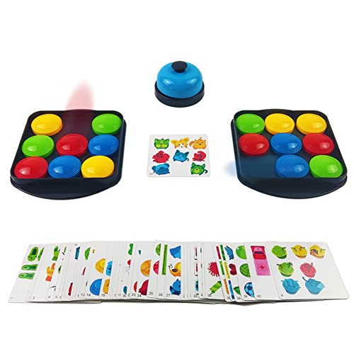 FIBOGOUP Schiebepuzzle Race | Montessori Spielzeug ab 4 | Kinderspiele für Zwei Personen | Kinder-Denkspiel | Farb- und Mustererkennung | (40 Karten mit verschiedenen Farben und Mustern) von FIBOGOUP