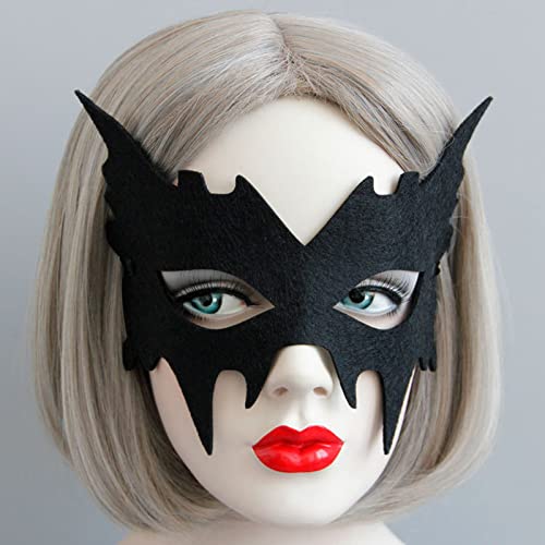 FIBOUND Halloween-Partymasken,Black Eye Mask Half Face Maske,Maskerade Gesichtsmasken für Halloween Kostüm Cosplay Party Herren und Damen(Schwarz) von FIBOUND