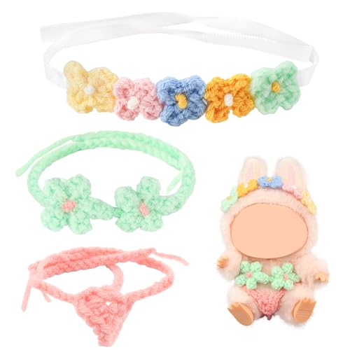 FIDWALL Handgemachte Kleidung für 15–17 cm Sammelpuppen (ohne Puppe), stilvolle Bunny-Looks und Tropische Outfits, Mode-Accessoires zum Verkleiden, Spielen oder Ausstellen (Blumiger Bikini-Look) von FIDWALL