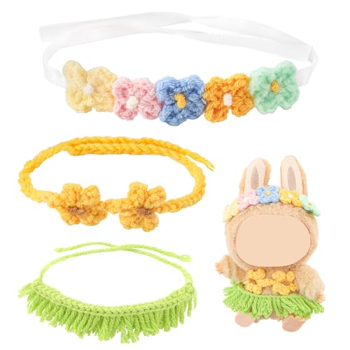 FIDWALL Handgemachte Kleidung für 15–17 cm Sammelpuppen (ohne Puppe), stilvolle Bunny-Looks und Tropische Outfits, Mode-Accessoires zum Verkleiden, Spielen oder Ausstellen (Tropischer Hula-Rock) von FIDWALL