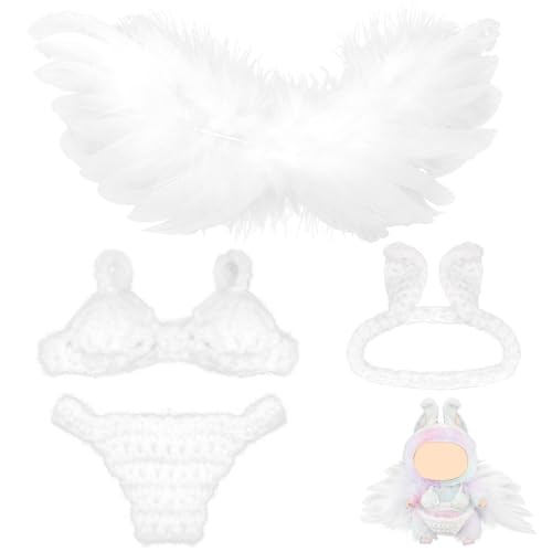 FIDWALL Handgemachte Kleidung für 15–17 cm Sammelpuppen (ohne Puppe), stilvolle Bunny-Looks und Tropische Outfits, Mode-Accessoires zum Verkleiden, Spielen oder Ausstellen (Weißer Traumhase) von FIDWALL