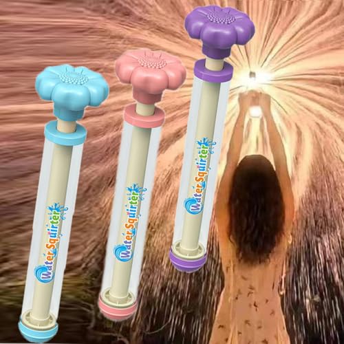 4 Stück Feuerwerks Wasserpistole Spielzeug mit 3 Modi und großer Reichweite von bis zu 8,3 m für Paare, omantische Feuerwerk Water Squirter für Baden, Pool und Partys (3pcs （A) von FIENZA