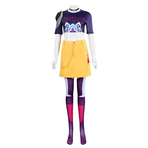 FIENZA Pop Demon Hunter Kostüm Kinder, Rumi Zoey Cosplay Kostüm,Popsängerin Stickerei Mantel Top Shorts Halskette Quaste Anhänger 5-teiliges Rumi Tanz Bühnenoutfit Set FIENZA Pop Demon Hunter Kostüm Kinder, Rumi Zoey Cosplay Kostüm,Popsängerin Stickerei Mantel Top Shorts Halskette Quaste Anhänger 5-teiliges Rumi Tanz Bühnenoutfit Set von FIENZA