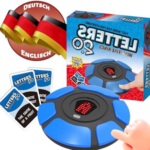 FIENZA Wörter Sturm Spiel,Wörter Spiel Buchstaben Drücken mit Timer,Gesellschaftsspiele für Erwachsene Kinder, Block Sturm Familienspiele Brettspiele Partyspiele 2–8 Spieler (Blau) von FIENZA