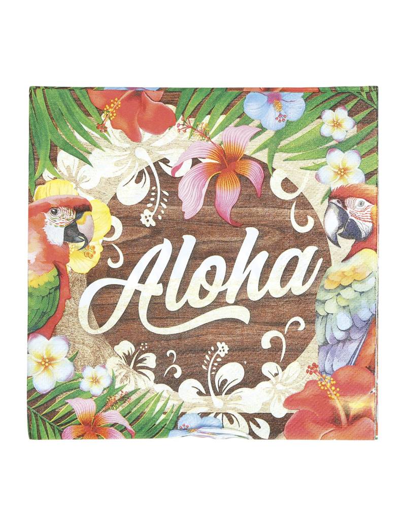20 Servietten Aloha Hawaii 16 x 16 cm von FIESTAS GUIRCA, S.L.