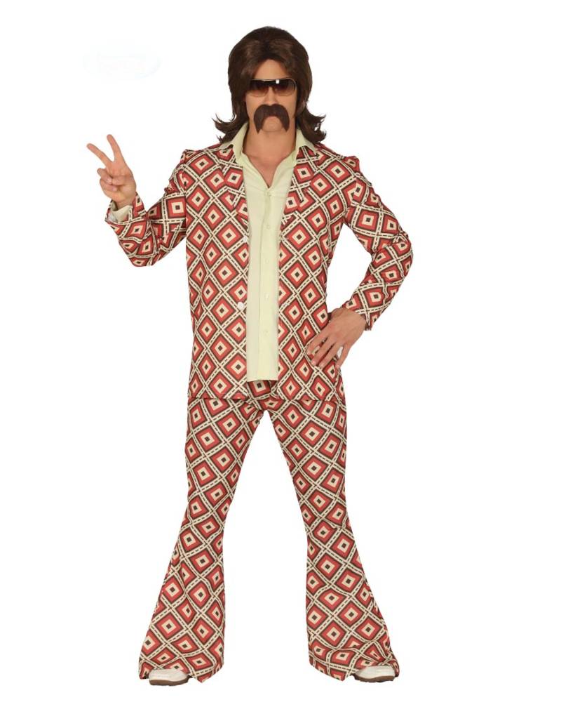 70er-Kostüm für Herren Disco-Kostüm bunt von FIESTAS GUIRCA, S.L.