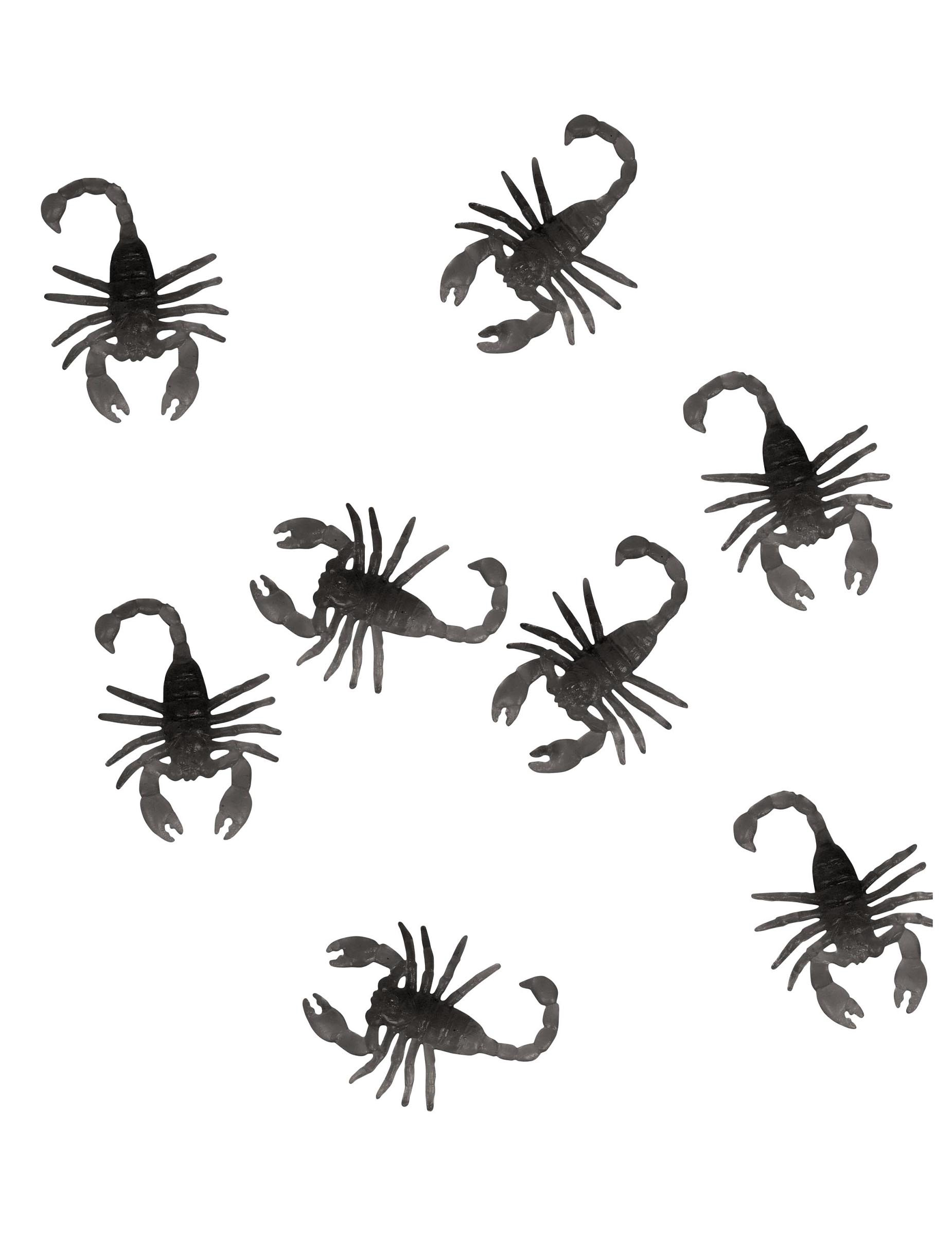 8 schwarze Skorpione a 6 cm Halloween Deko von FIESTAS GUIRCA, S.L.
