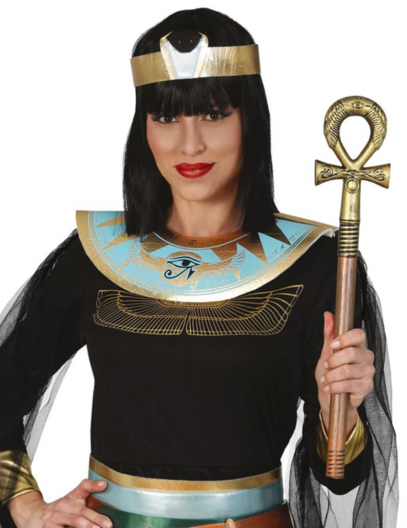 Ägyptisches Ankh-Zepter Antike-Accessoire gold-bronzefarben von FIESTAS GUIRCA, S.L.