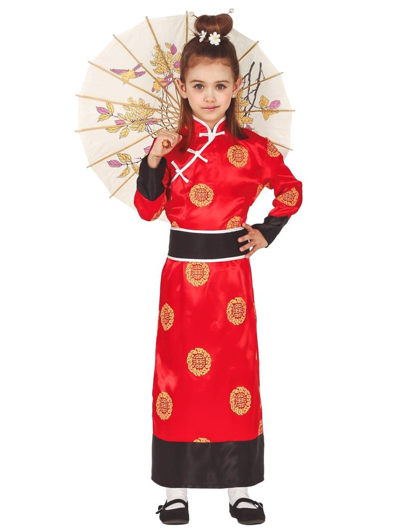 Asiatisches Kostüm für Mädchen Kimono bunt von FIESTAS GUIRCA, S.L.