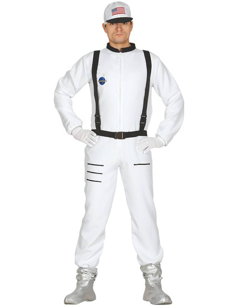 Astronaut-Kostüm Karneval-Kostüm weiss-schwarz von FIESTAS GUIRCA, S.L.