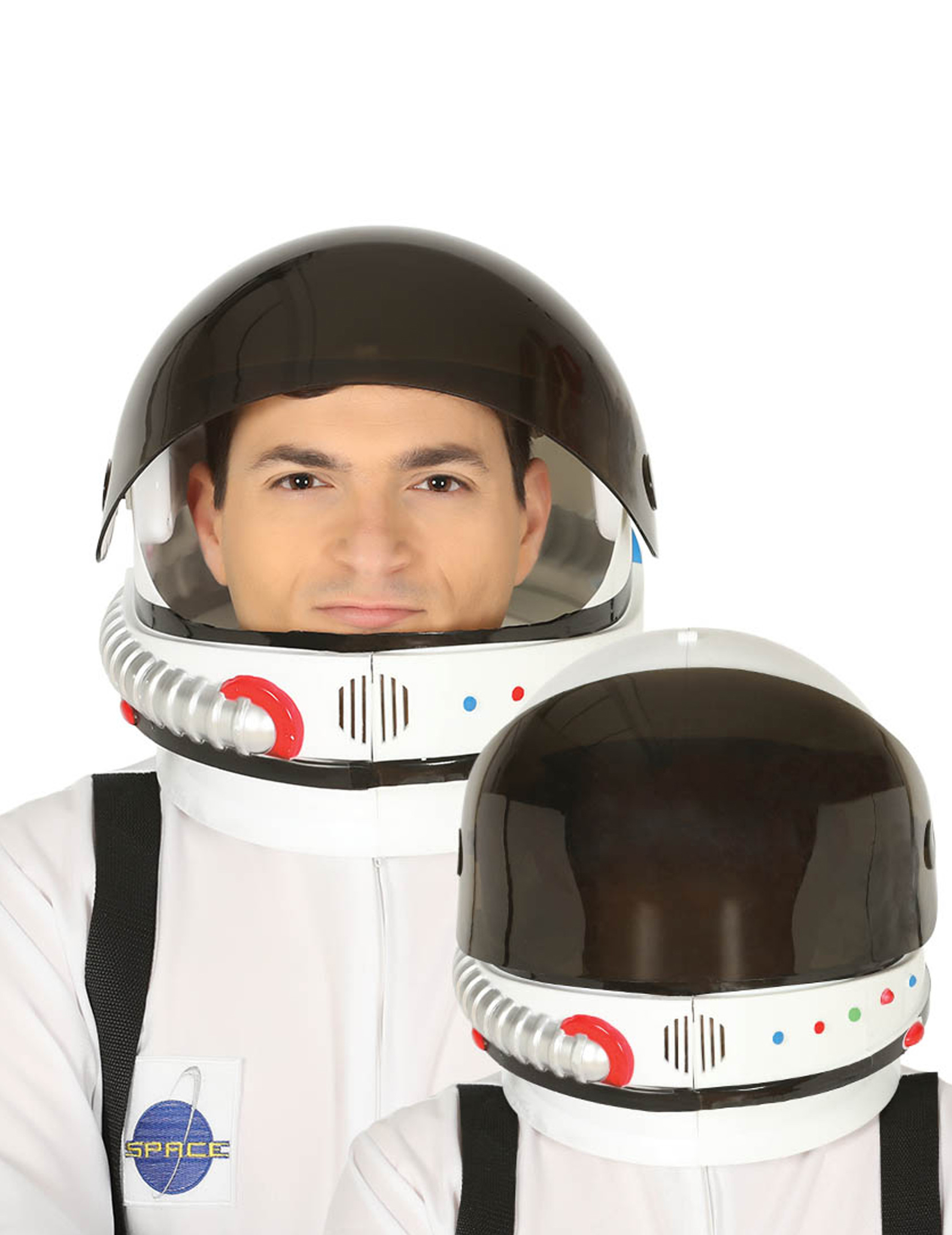 Astronauten-Helm für Erwachsene Kostümzubehör weiss von FIESTAS GUIRCA, S.L.