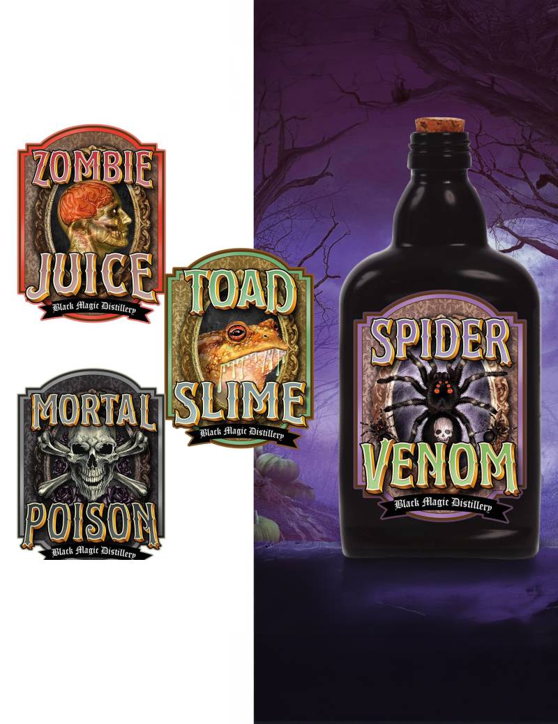 Aufkleber Gift für Flaschen 9 x 11 cm Halloween Aufkleber Gift für Flaschen 9 x 11 cm Halloween von FIESTAS GUIRCA, S.L.