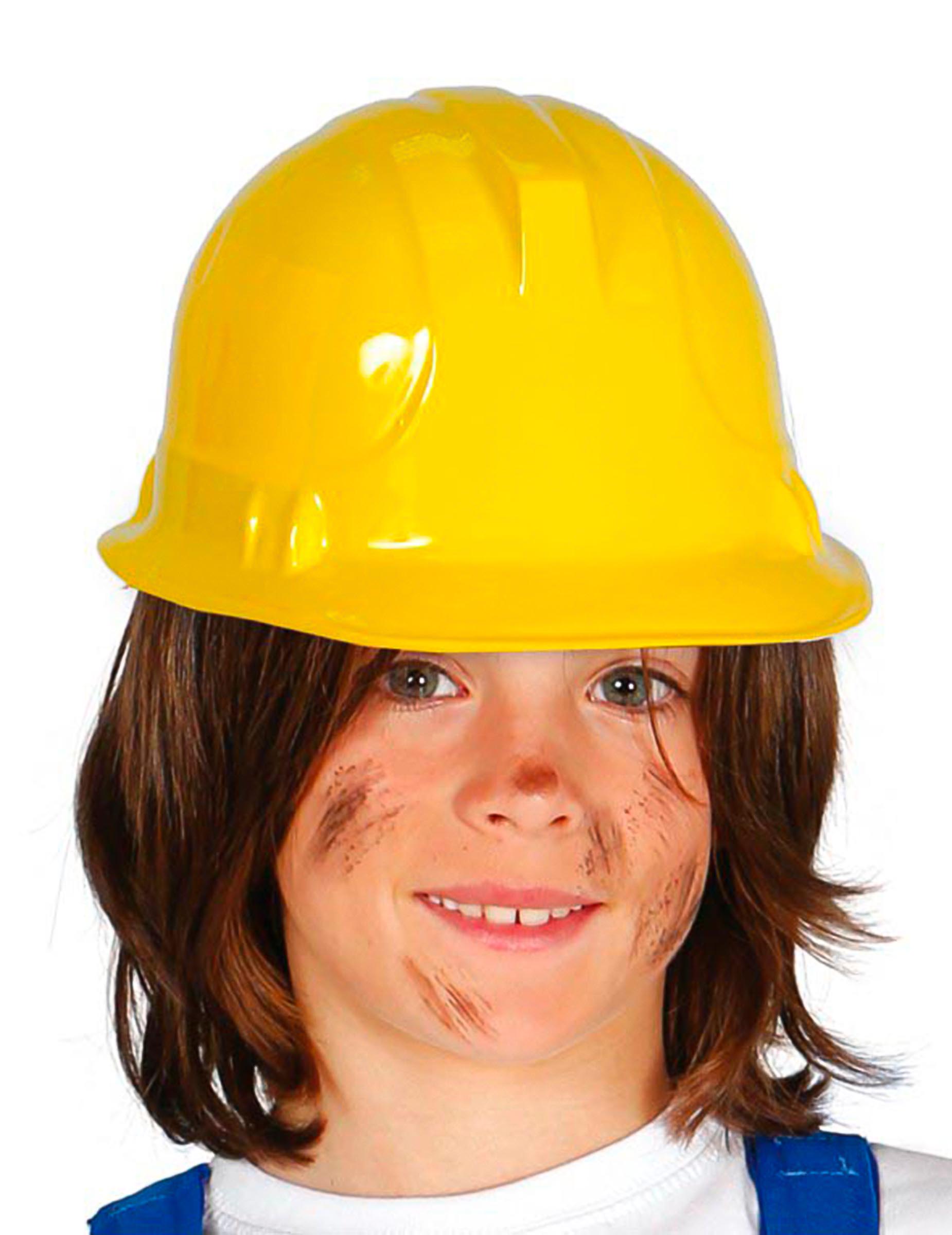 Bauarbeiter-Helm für Kinder Kostümzubehör gelb von FIESTAS GUIRCA, S.L.