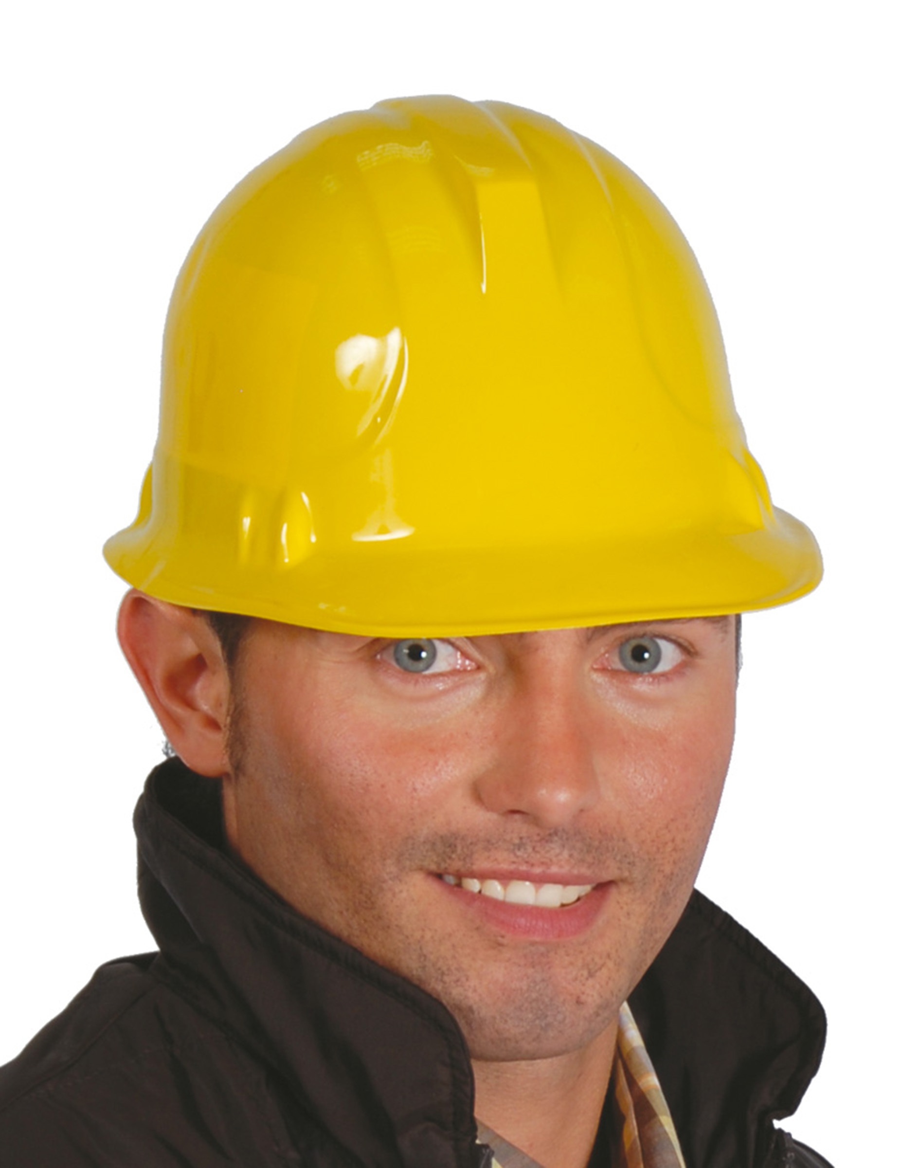 Bauarbeiterhelm für Erwachsene gelb von FIESTAS GUIRCA, S.L.