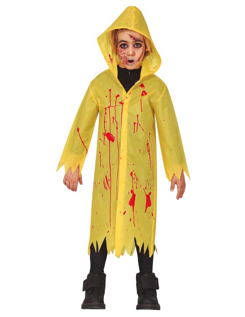 Blutiger Regenmantel Horrorfilm-Kinderkostüm für Halloween gelb-rot von FIESTAS GUIRCA, S.L.