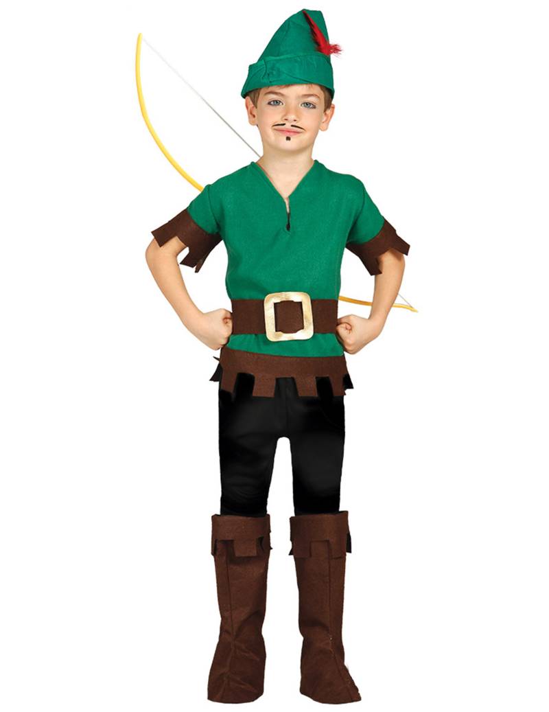 Bogenschütze-Kostüm für Kinder Faschingskostüm grün-braun von FIESTAS GUIRCA, S.L.