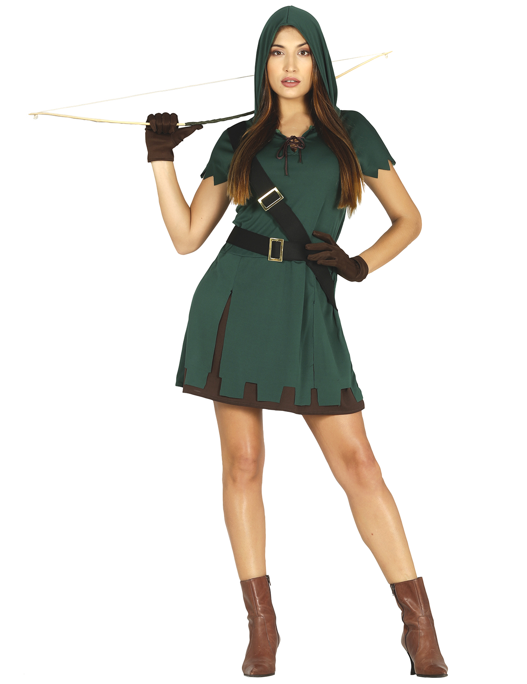 Bogenschützin-Kostüm für Damen Karneval grün von FIESTAS GUIRCA, S.L.