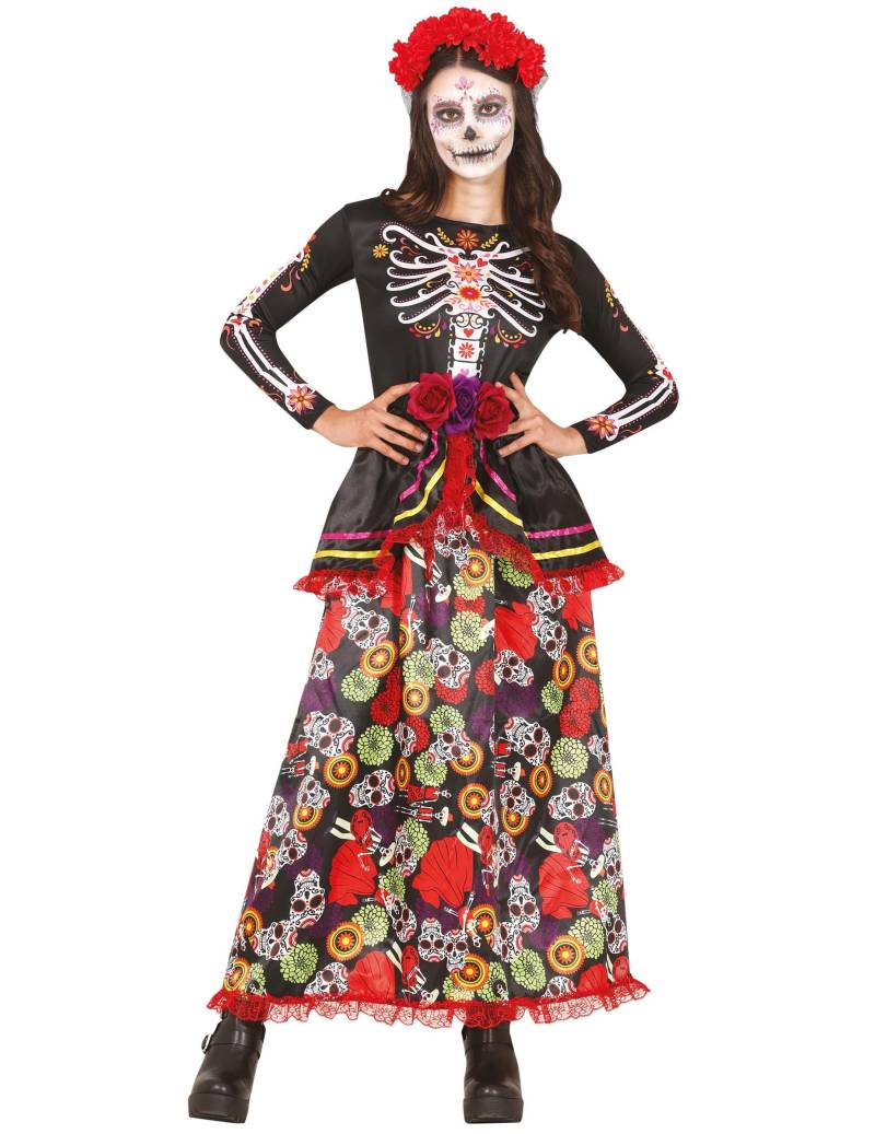 Buntes Tag der Toten Damenkostüm von FIESTAS GUIRCA, S.L.