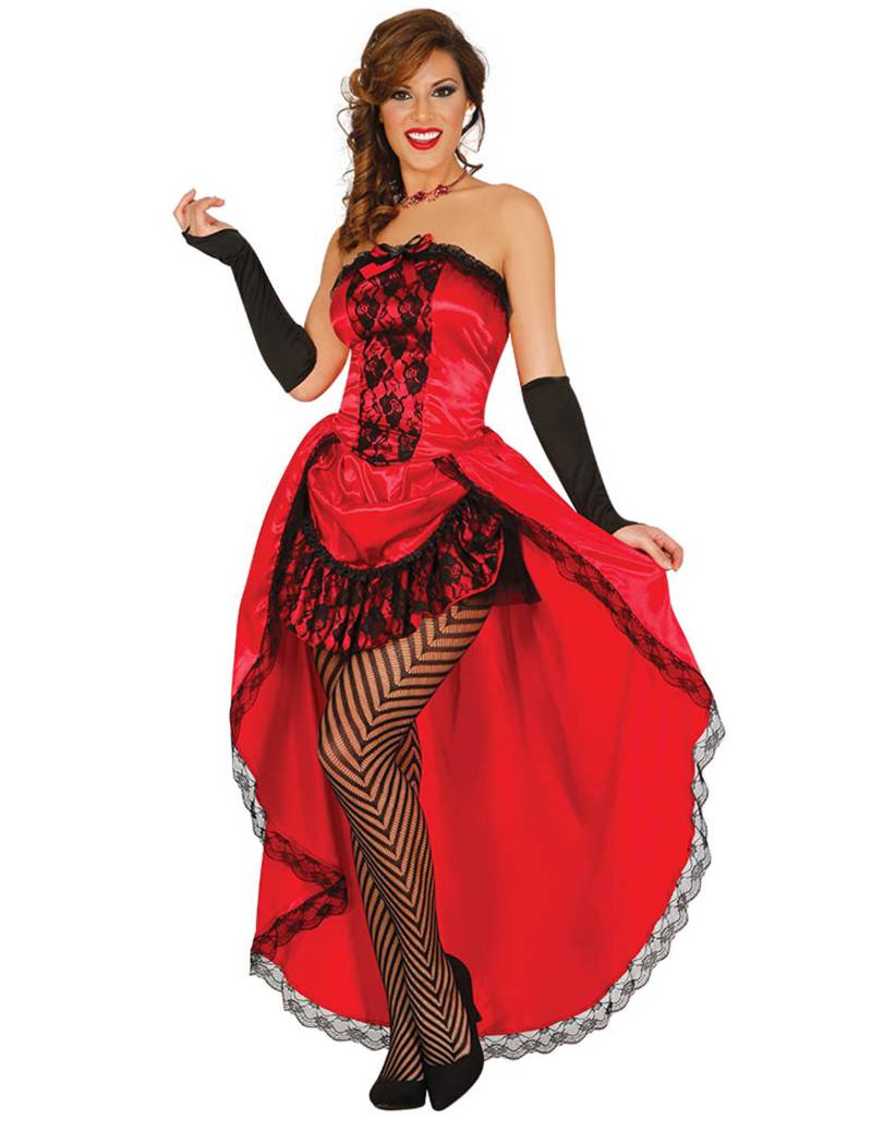 Burlesque-Kostüm für Damen Karneval rot von FIESTAS GUIRCA, S.L.