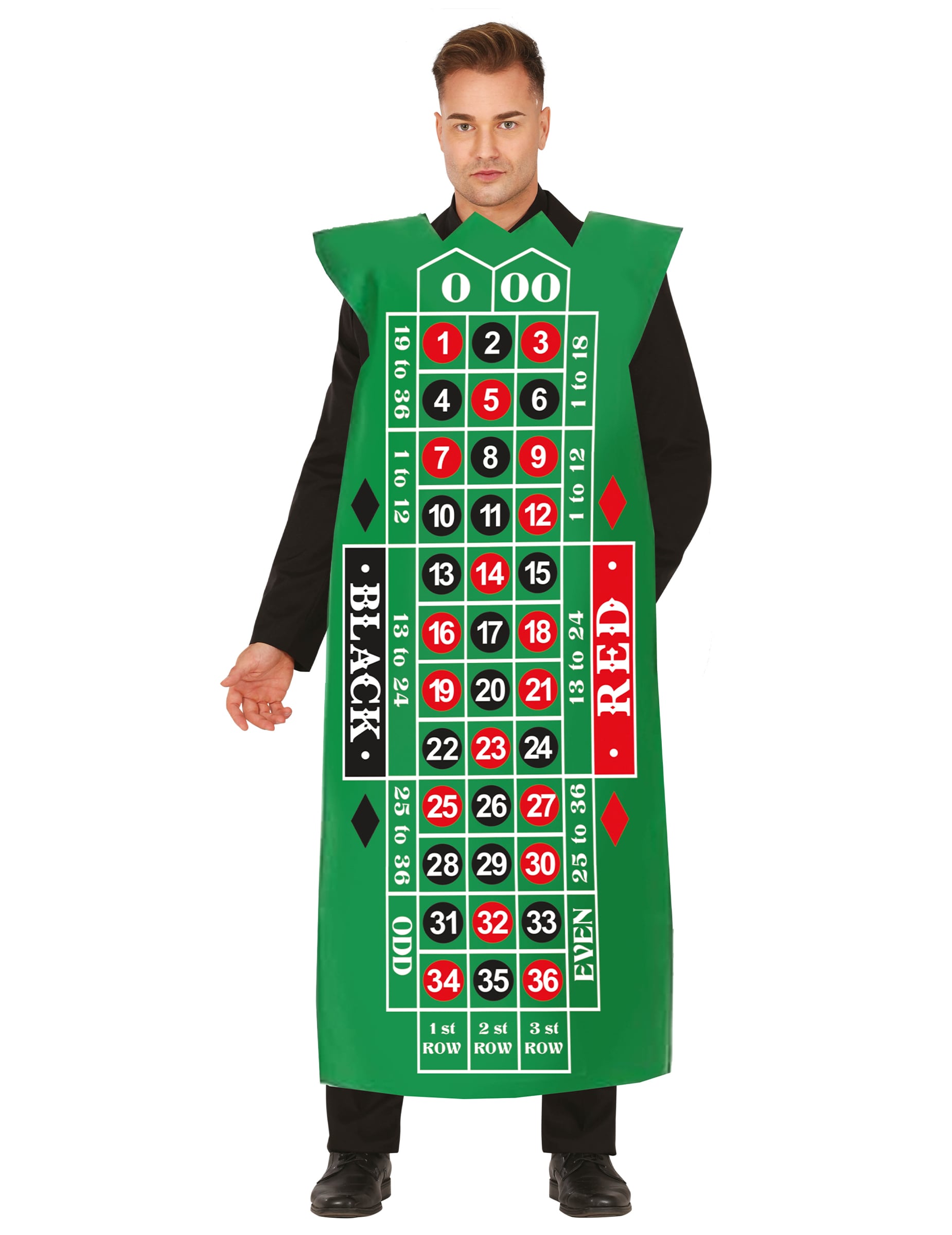 Casino-Roulette-Kostüm für Erwachsene von FIESTAS GUIRCA, S.L.