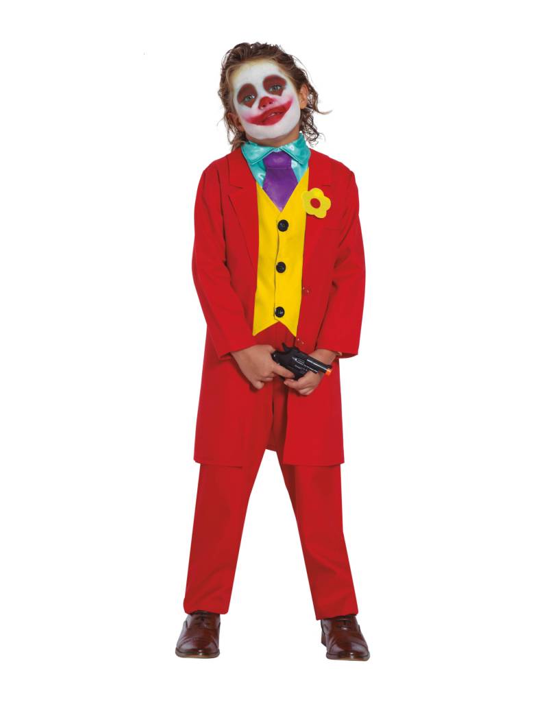 Clown-Anzug für Jungen Arthur-Filmkostüm Halloween-Kostüm rot-gelb von FIESTAS GUIRCA, S.L.
