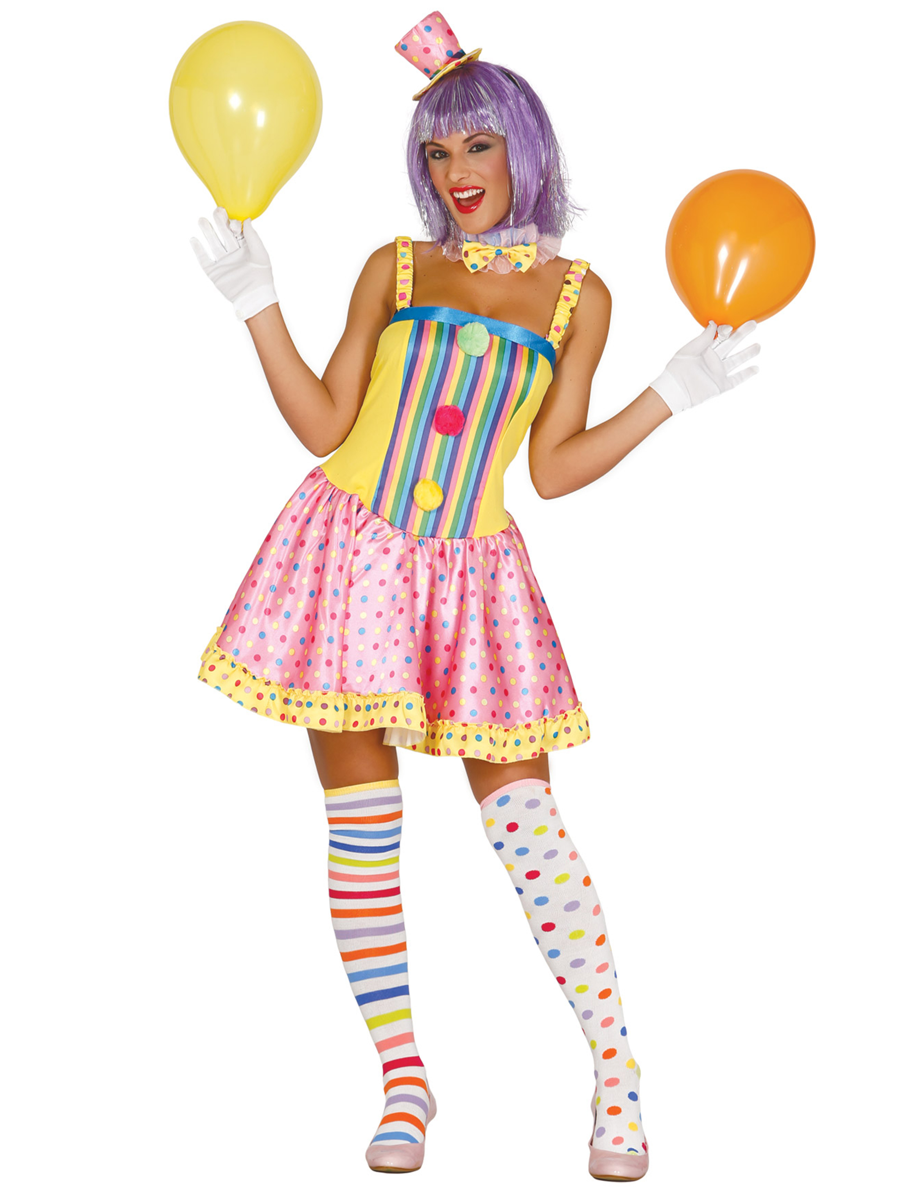 Clown-Damenkostüm Zirkus Pastell von FIESTAS GUIRCA, S.L.