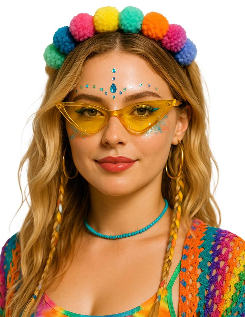 Dreieck Sonnenbrille Gelb für Erwachsene von FIESTAS GUIRCA, S.L.