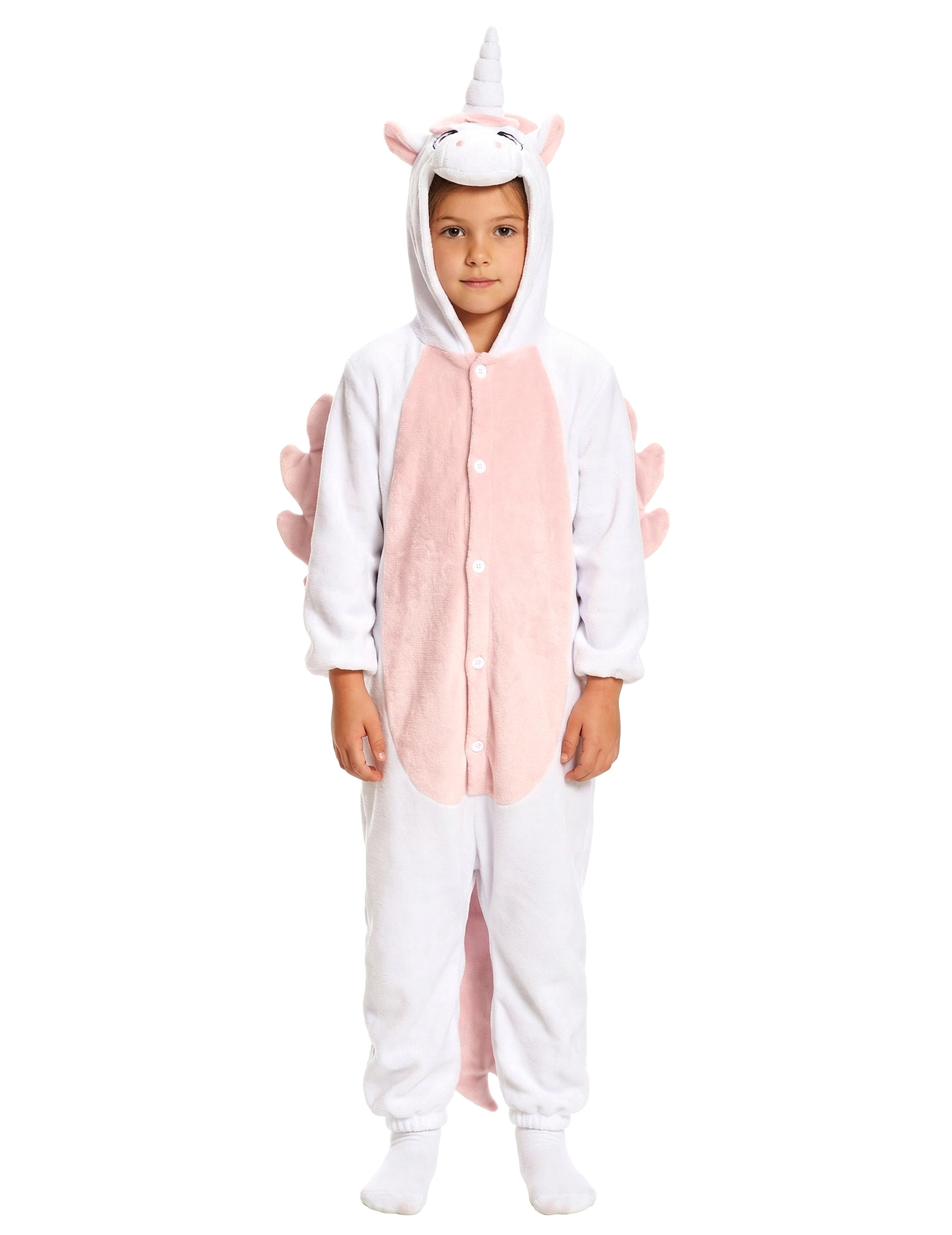 Einhorn Kinderkostüm weiss-rosa von FIESTAS GUIRCA, S.L.