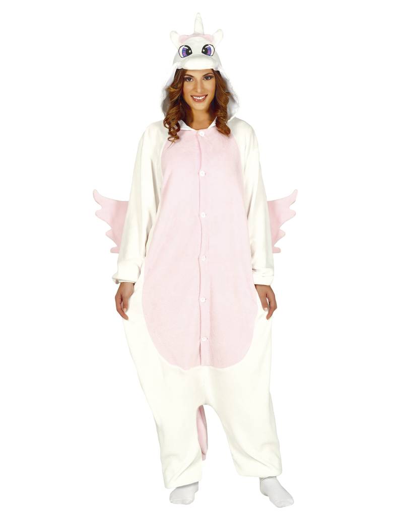 Einhorn-Kostüm für Damen weiss-rosa von FIESTAS GUIRCA, S.L.