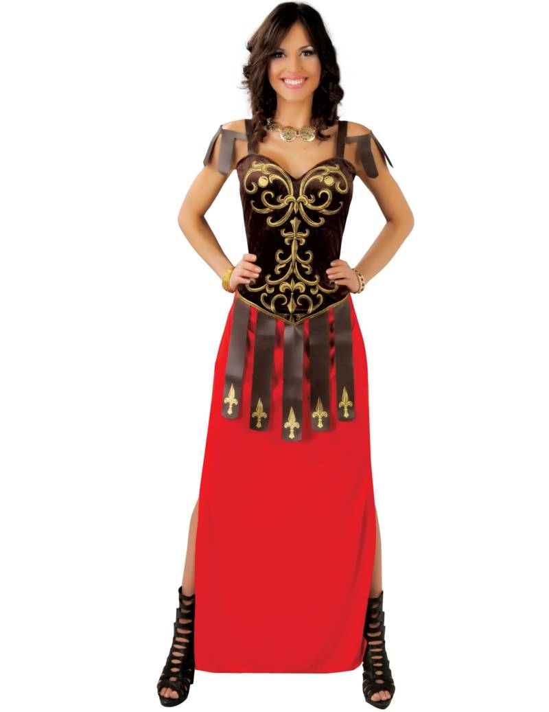 Elegantes Damen-Kostüm Gladiatorin - braun/rot von FIESTAS GUIRCA, S.L.