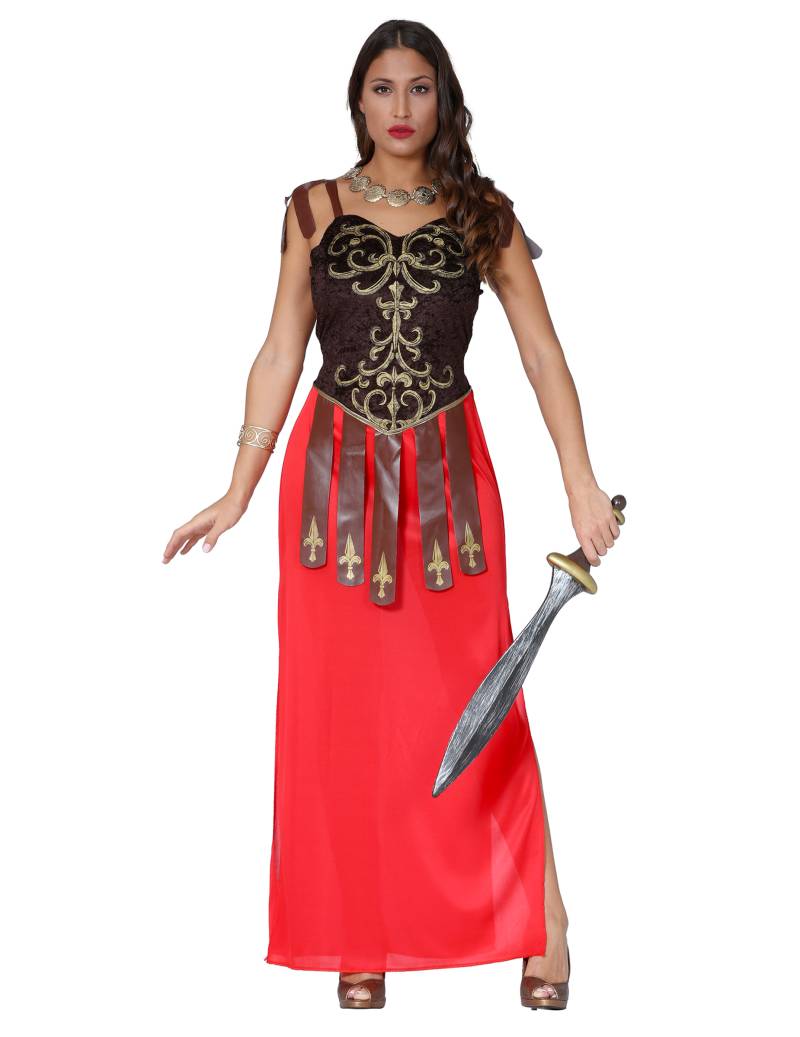 Elegantes Damen-Kostüm Gladiatorin - braun/rot von FIESTAS GUIRCA, S.L.