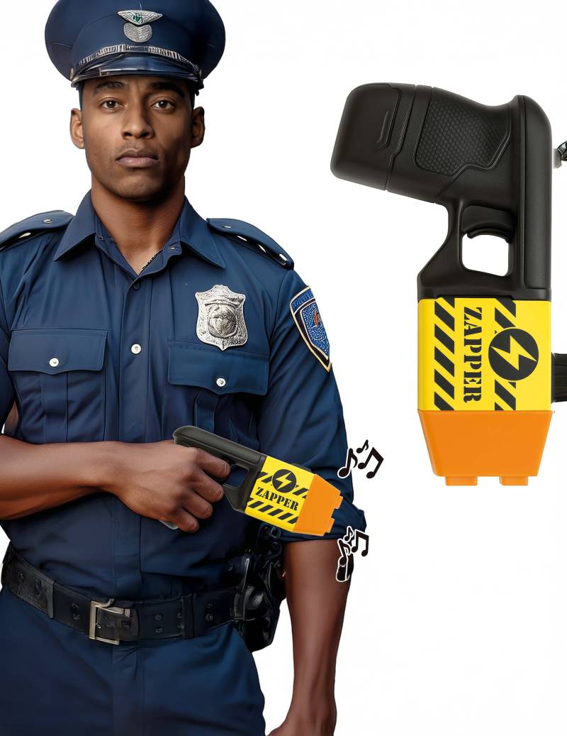 Elektroschocker-Attrappe für Erwachsene schwarz-gelb von FIESTAS GUIRCA, S.L.