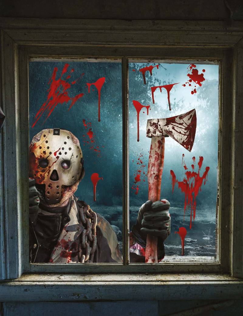 Fensterbilder Hockeymörder Halloween 30 x 40 cm von FIESTAS GUIRCA, S.L.