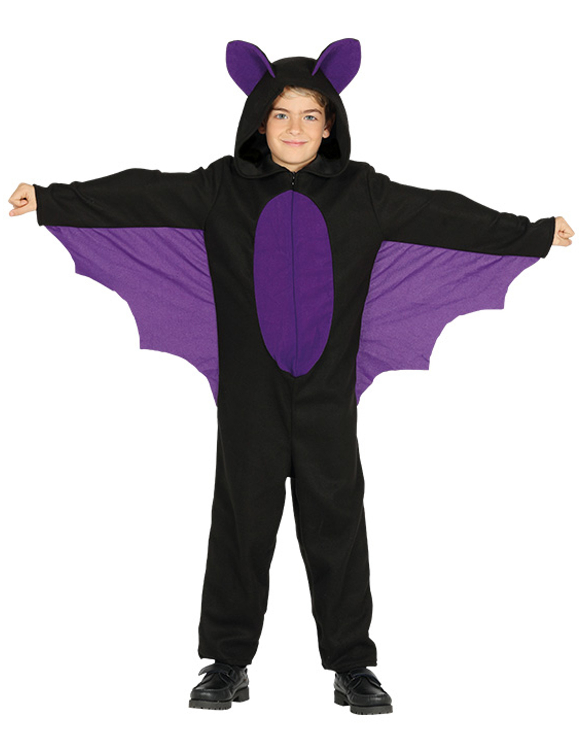 Fledermaus-Jungenkostüm Halloween-Kostüm schwarz-violett von FIESTAS GUIRCA, S.L.