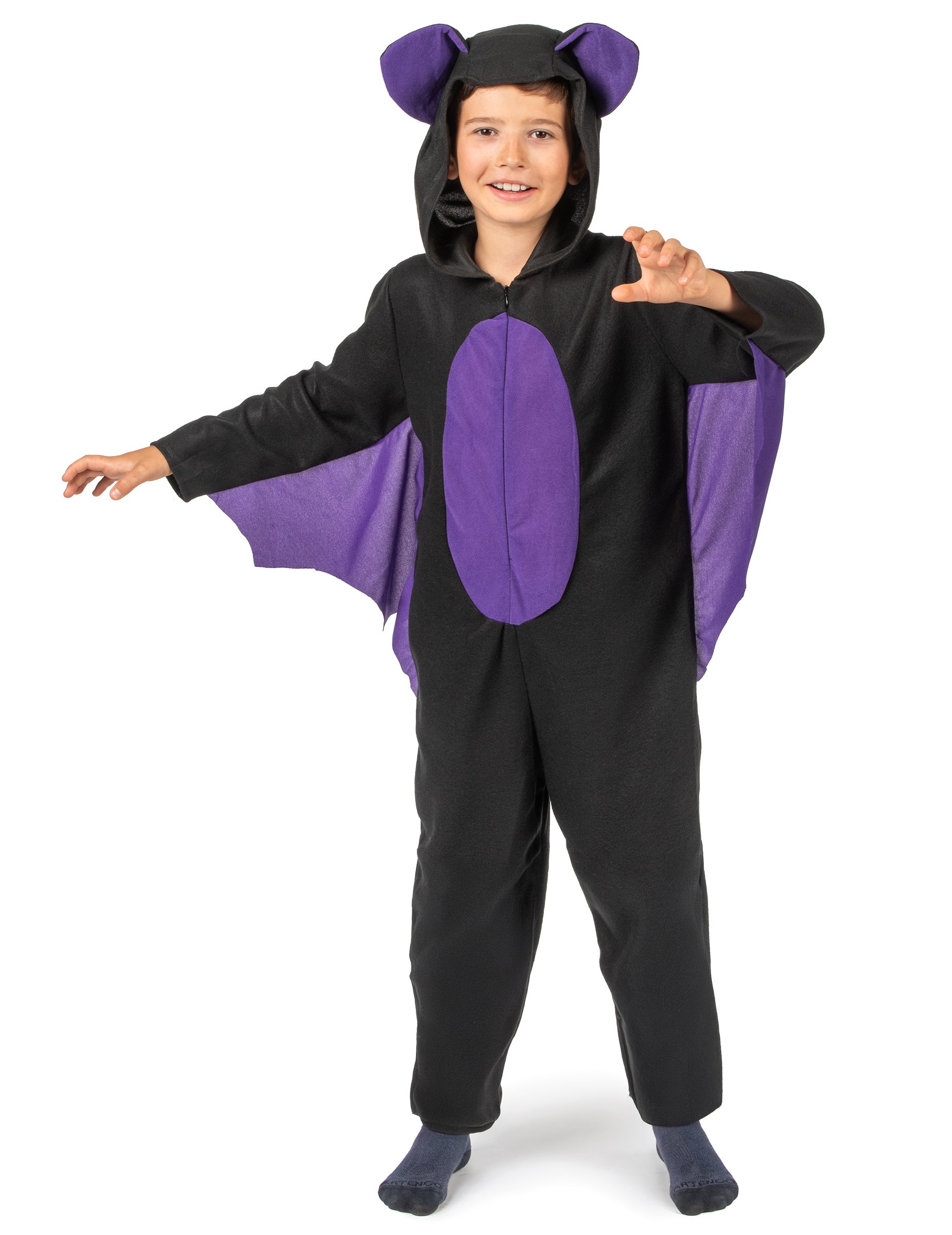 Fledermaus-Jungenkostüm Halloween-Kostüm schwarz-violett von FIESTAS GUIRCA, S.L.
