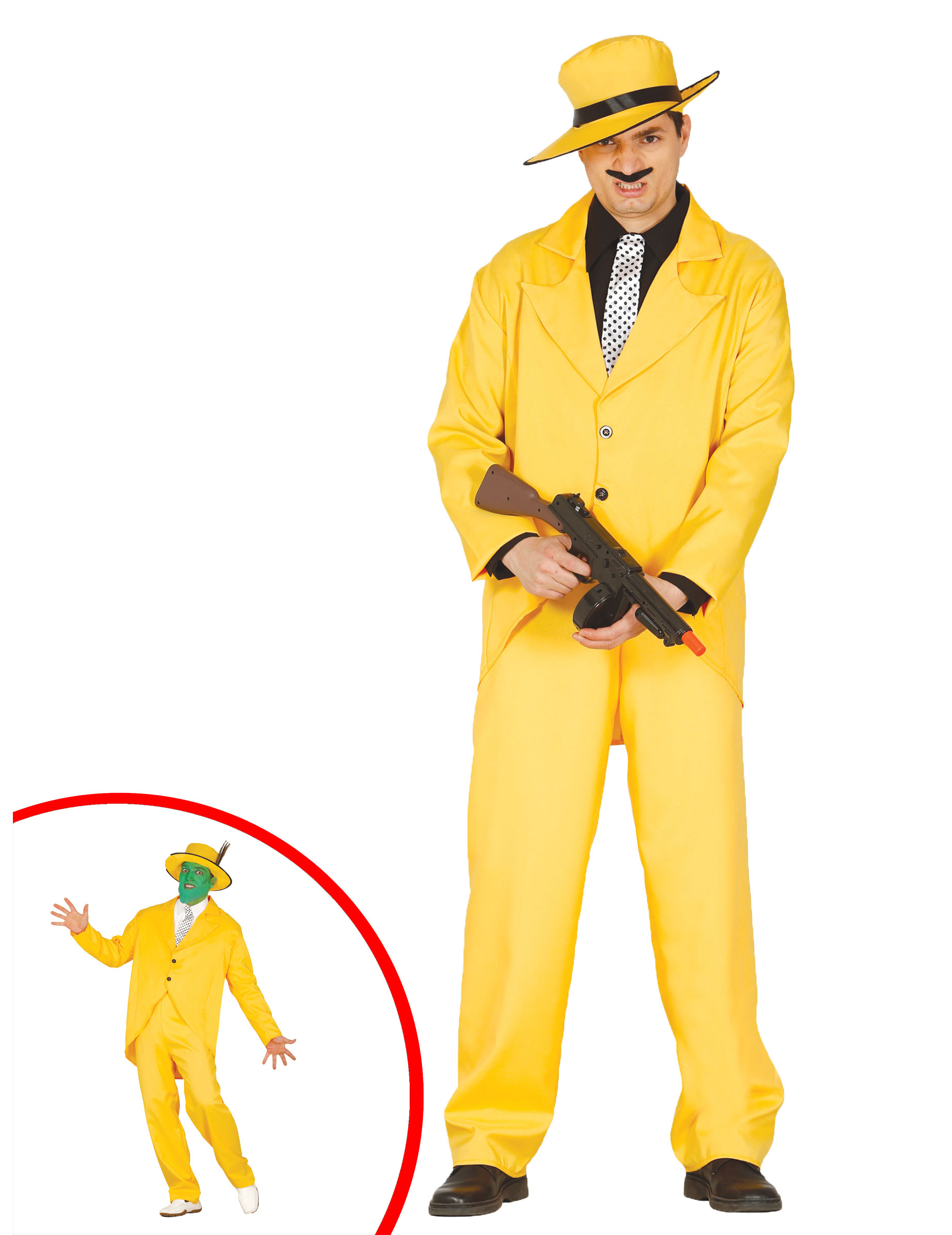 Gangster-Kostüm gelb von FIESTAS GUIRCA, S.L.